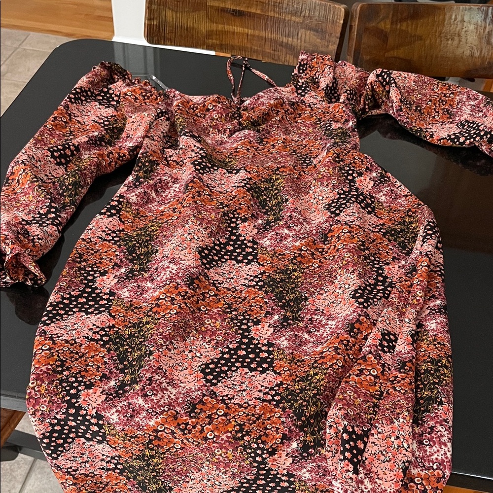 Lily Rose Multicolor Floral Long Sleeve Dress
